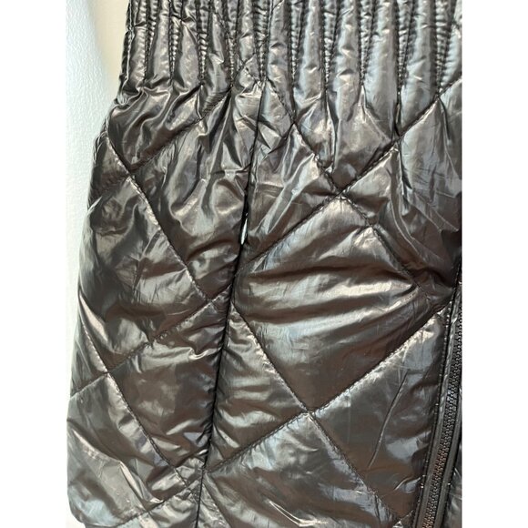 Guess Womens Quilted Black Jacket With Elastic Waist & Zipper‎ Closure Size XL - Picture 6 of 10